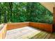 Backyard wooden deck overlooking mature trees at 514 Macedonia Forest Circle Cir, Canton, GA 30115