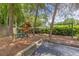 Community playground featuring a swing set, play structure, picnic table, and mature shade trees at 2905 Ivey Ridge Ln, Roswell, GA 30076