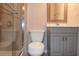 Updated bathroom features a glass shower door and a modern vanity sink at 400 17Th Nw St # 2412, Atlanta, GA 30363