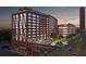 Exterior shot of an upscale apartment building with modern design and outdoor space at 400 17Th Nw St # 2412, Atlanta, GA 30363