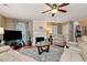 Cozy living room with a fireplace, large windows, neutral tones, hardwood floors, and comfortable seating at 914 Wenham Ln, Lawrenceville, GA 30044