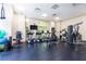 Community gym featuring machines, free weights and mounted television at 199 14Th Ne St # 412, Atlanta, GA 30309
