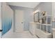 Bathroom with marble floors, framed mirror, and tub/shower combo at 2983 Albright Nw Commons, Kennesaw, GA 30144