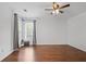 Bedroom featuring hardwood floors, a ceiling fan, and great light at 2983 Albright Nw Commons, Kennesaw, GA 30144