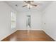 Bedroom featuring hardwood floors, a ceiling fan, and great light at 2983 Albright Nw Commons, Kennesaw, GA 30144