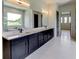 Bathroom boasts double vanity, large window, and bathtub at 3063 Reserve Ct Sw, Conyers, GA 30094