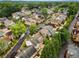 Aerial shot of a residential neighborhood with tree-lined streets and varied home styles at 1508 Brianwood Rd # 1508, Decatur, GA 30033
