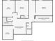Floor plan of the basement, featuring a kitchen, bathroom, office, and bedrooms at 2539 Larson Creek Cv, Duluth, GA 30097