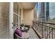 Relaxing balcony area with comfortable seating and views of the city skyline at 1101 Juniper Ne St # 619, Atlanta, GA 30309