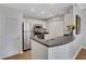Kitchen with stainless steel appliances, a breakfast bar, and ample cabinet space at 1101 Juniper Ne St # 619, Atlanta, GA 30309