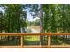 Scenic lake view from the back deck surrounded by lush trees at 132 Lakeshore Dr, Roswell, GA 30075