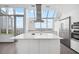 Stylish kitchen with a large island, modern appliances, and expansive windows at 2828 Peachtree Nw Rd # P 3300, Atlanta, GA 30305
