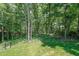 View of the backyard of the home showing the fence line and wooded area at 1403 Benbrooke Circle Northwest Nw Cir, Acworth, GA 30101