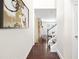Inviting entryway with hardwood floors leading to a bright and spacious living area at 228 Stone Park Dr, Woodstock, GA 30188