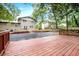 View of deck and swimming pool in the backyard at 4262 Hambrick Way, Stone Mountain, GA 30083