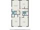Upstairs floor plan featuring three bedrooms, two bathrooms and walk in closet at 4262 Hambrick Way, Stone Mountain, GA 30083