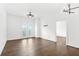 Bright living room with wood floors and natural light from a rear window at 2277 Peachtree Ne Rd # 405, Atlanta, GA 30309