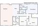 Main floorplan with kitchen, primary bedroom, living room, dining room, and three bathrooms at 230 Sheringham Dr, Roswell, GA 30076