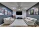 A fully equipped theater room features comfortable seating and a large screen for entertainment at 7269 Tyree Rd, Winston, GA 30187
