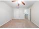 Bedroom featuring a ceiling fan and carpet at 1830 Broadway St, Decatur, GA 30035