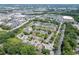 An aerial view reveals the neighborhood's proximity to commercial areas and thoroughfares at 2421 Elkhorn Ter, Duluth, GA 30096