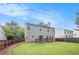 View of a large, fenced backyard offering ample space for recreation and privacy at 6738 Brookfield Way, Douglasville, GA 30134