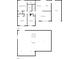 Two-story floor plan featuring a basement, three bedrooms and living spaces at 3217 Canterbury Trl, Rex, GA 30273