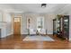 Bright living room with hardwood floors, natural light, and stylish furniture at 1555 Steele Nw Dr, Atlanta, GA 30309