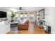 Inviting living room with hardwood floors, stylish decor, and views of the backyard at 1555 Steele Nw Dr, Atlanta, GA 30309