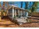 Charming screened-in porch with modern fixtures and a view of the backyard at 1555 Steele Nw Dr, Atlanta, GA 30309