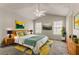 Bright bedroom with neutral walls, carpet flooring and modern decor at 5073 Leland Dr, Stone Mountain, GA 30083