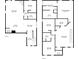 Detailed floor plan showcasing the layout of the home's rooms and dimensions at 7644 Rudder Cir, Fairburn, GA 30213