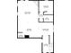 This floor plan displays the layout of the living room, kitchen, dining area, bedrooms, bathrooms, and pantry at 7644 Rudder Cir, Fairburn, GA 30213