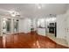 Spacious open concept living area with hardwood floors and updated kitchen at 400 17Th Nw St # 2308, Atlanta, GA 30363