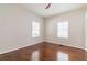 Bright bedroom with hardwood floors and double windows at 496 Rankin Ne St, Atlanta, GA 30308