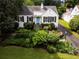 Charming front exterior with landscaped garden, stairs, and bright blue door at 657 E Paces Ferry Ne Rd, Atlanta, GA 30305