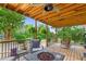 Relaxing covered porch with a fire pit is ideal for entertaining or quiet evenings at 4002 Joshua Ln, Douglasville, GA 30135