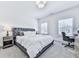 Bright bedroom with a plush bed and ample natural light from two windows at 2140 Colvin Nw Ct, Atlanta, GA 30318