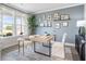 Stylish home office with natural light, modern decor and sleek furnishing accents at 5415 Trescott Path, Cumming, GA 30028