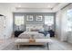 Inviting main bedroom features soft blue walls, a cozy rug, and an abundance of natural light creating a relaxing atmosphere at 5415 Trescott Path, Cumming, GA 30028