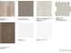 Selection of interior finishes including Shaw LVP flooring, carpets, tile, countertops and Timberlake cabinets at 5415 Trescott Path, Cumming, GA 30028