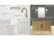 Powder room featuring quartz counters, and vertical shiplap throughout at 1111 Moreland Se Pl, Atlanta, GA 30316