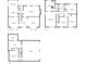 Overview of floor plans showing first floor, second floor and basement layouts at 1350 Rivershyre Pkwy, Lawrenceville, GA 30043