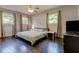 This bedroom features hardwood floors, two large windows, and neutral walls at 1848 Winthrop Se Dr, Atlanta, GA 30316