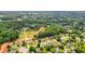 Aerial view highlighting a residential area surrounded by trees and serene landscapes at 3635 Bardfield Ct, Cumming, GA 30041