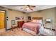 Bedroom with light wood floors, a comfortable bed, and views into the hall at 2269 Sparrow Ridge Ne Dr, Marietta, GA 30066