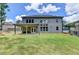 Home featuring a covered patio and ample green space, perfect for outdoor activities at 4056 Friendship Creek Dr, Buford, GA 30519
