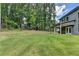 The backyard has a covered patio, a grill and lush green grass, providing a serene outdoor space at 4056 Friendship Creek Dr, Buford, GA 30519