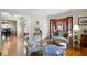 Inviting living room with access to the kitchen and study area with hardwood floors at 255 Maple Nw Ave, Marietta, GA 30064