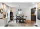 Elegant dining room with a white table, black chairs, and modern décor at 1090 Shepherds Ne Ln, Atlanta, GA 30324